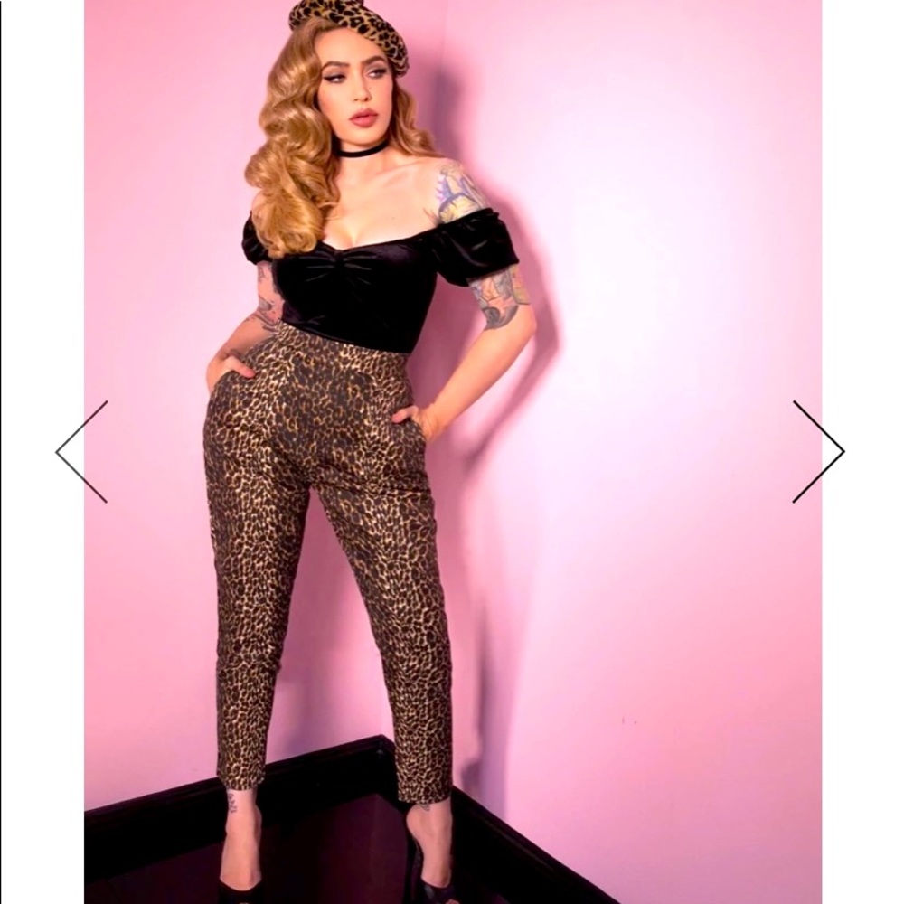 NWOT!  Leopard Pants.  Size Extra Small